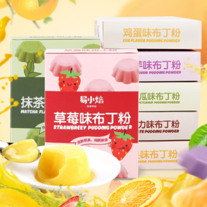 易小焙布丁粉75g 家用自制果冻粉免煮小包装芒果牛奶抹茶鸡蛋口味图3