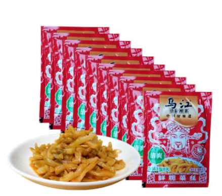 80g*100包/箱 乌江 80g乌江涪陵榨菜鲜脆菜丝 酸辣开胃佐餐下饭菜