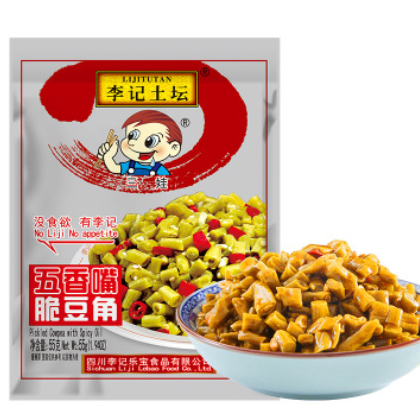 李记乐宝五香嘴木耳榨菜海带丝菜芯脆豆角55g四川特产下饭菜咸菜图3