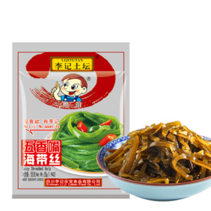 李记乐宝五香嘴木耳榨菜海带丝菜芯脆豆角55g四川特产下饭菜咸菜图2