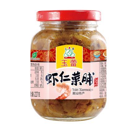 玉蕾虾仁菜脯227克 潮汕风味酱菜腌制萝卜干素食开胃特产批发零售