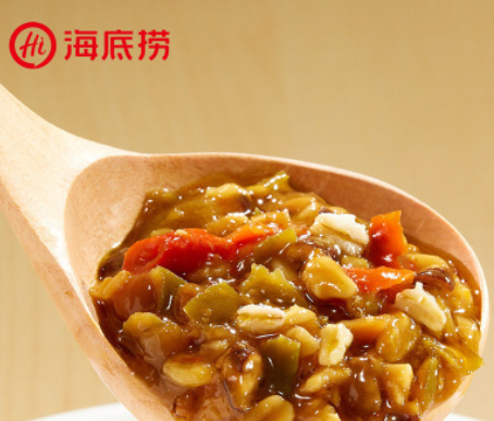 海底捞精品牛肉拌饭 瑶柱香菇燕麦青椒白辣椒冲泡自热米饭批发图2
