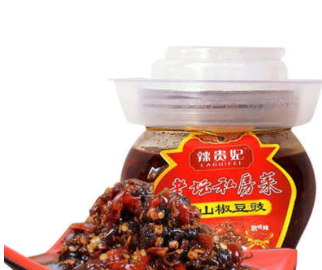 辣贵妃340g野山椒豆豉辣椒酱湖南特产超辣蒜蓉下饭拌饭调味料图3