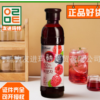 韩国原装红醋清净园覆盆子500ml瓶装饮品浓缩饮料低卡维他命果醋图3
