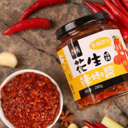 蒜蓉辣椒酱香辣酱手工剁椒下饭开胃微辣拌面酱花生特产农家图3