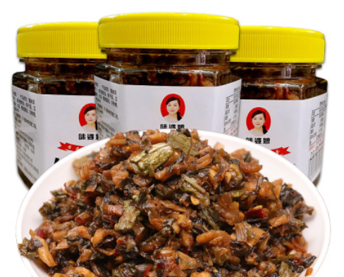湖南特产下饭菜香辣外婆菜 二瓶560克自制农家咸菜瓶装泡菜酱菜图3