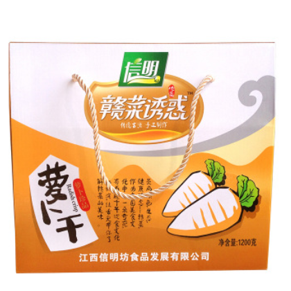 信明江西特产信丰白萝卜干咸菜脱水蔬菜干礼盒装1200g图3