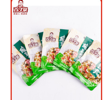 百丈泉 江西特产酸菜笋80g*5包 老坛酸菜竹笋开袋即食下饭菜图3