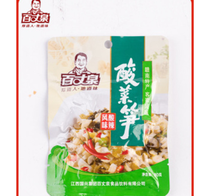 百丈泉 江西特产酸菜笋80g*5包 老坛酸菜竹笋开袋即食下饭菜图2