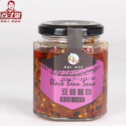 百丈泉江西风味特产豆豉辣椒酱168g调味豆瓣酱拌面下饭即食菜图3
