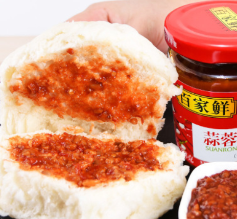 百家鲜蒜蓉辣椒酱228g 下饭菜拌面酱拌饭酱香辣剁椒酱图1