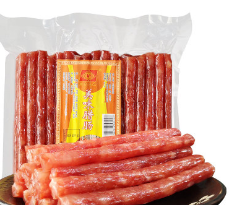 美味腊肠香肠500g火锅烧烤涮串广式广味偏甜迷你肠中式细小肠四川图3