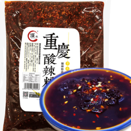 顶珠食品 重庆酸辣粉调料2.5kg复合型辣椒调味酱麻辣味蘸料底料图2