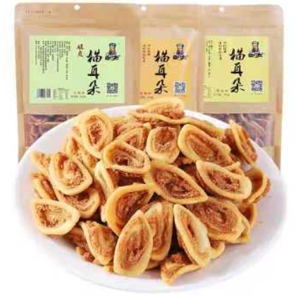 卧龙138g手工锅巴麻花馍片猫耳朵香甜辣无香孜然小吃零食图2