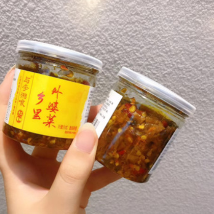 与李湘食手工湘酱彩色辣椒酱彩椒莴笋片酸豆角乡里外婆菜等6斤/箱图3