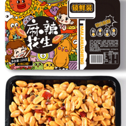 田小花麻辣花生锁鲜装下酒菜零食小吃酒鬼花生花生228g图2