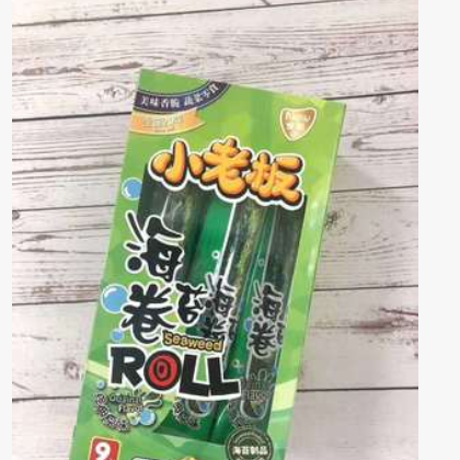 小老板海苔卷27g盒装辣椒烧烤原味即食海苔卷儿童休闲零食紫菜卷图2