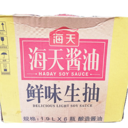 海天鲜味生抽酱油 1.9 L * 6瓶/箱 凉拌炒菜调味酱油图3