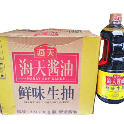 海天鲜味生抽酱油 1.9 L * 6瓶/箱 凉拌炒菜调味酱油