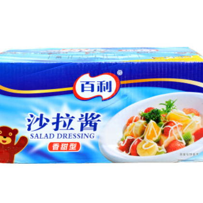 百利沙拉酱香甜型1kg*12袋整箱蔬果水果寿司料理沙拉酱汉堡三明治图3