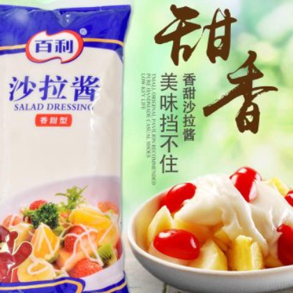 百利沙拉酱香甜型1kg*12袋整箱蔬果水果寿司料理沙拉酱汉堡三明治图2
