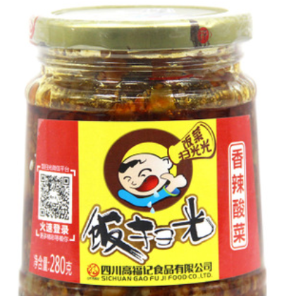饭扫光280g下饭菜8味可选爆炒菌片/香辣什锦方便小袋佐餐调味批发图3