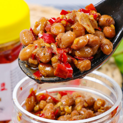 五味格产地货源湖南特产即食下饭菜调味品批发农家自制香辣腊八豆图1