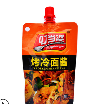 叮当婆烤冷面小吃酱130g*50袋 3种口味拉面肉夹馍调料酱箱装图3