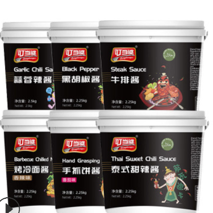 叮当婆 清真烧烤酱料组合 商用 2.25kg桶多种口味调料品酱料图3