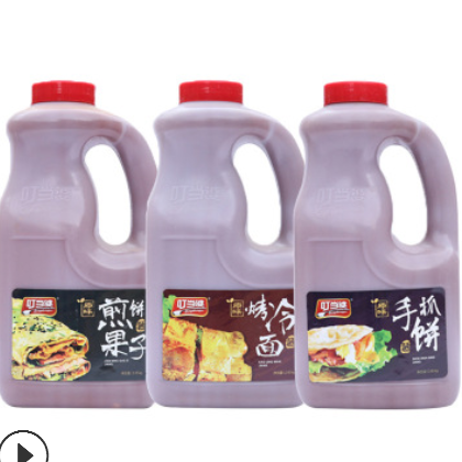 叮当婆手抓饼酱商用2.45kg/桶 多种口味烧烤风味小吃调料图3
