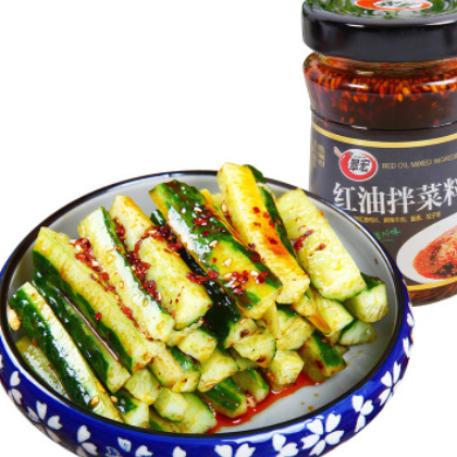 翠宏红油拌菜料200g四川特产自制红油辣椒油泼辣子凉皮拌菜蘸调料图2