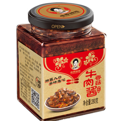 牛肉酱香菇酱拌面拌饭辣椒酱 瓶装280克下饭酱拌饭酱 厂家直销图2