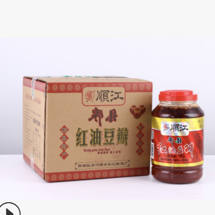 顺江牌 四川特产 红油 郫县豆瓣 调味酱 豆瓣辣椒酱 面条调味酱图3