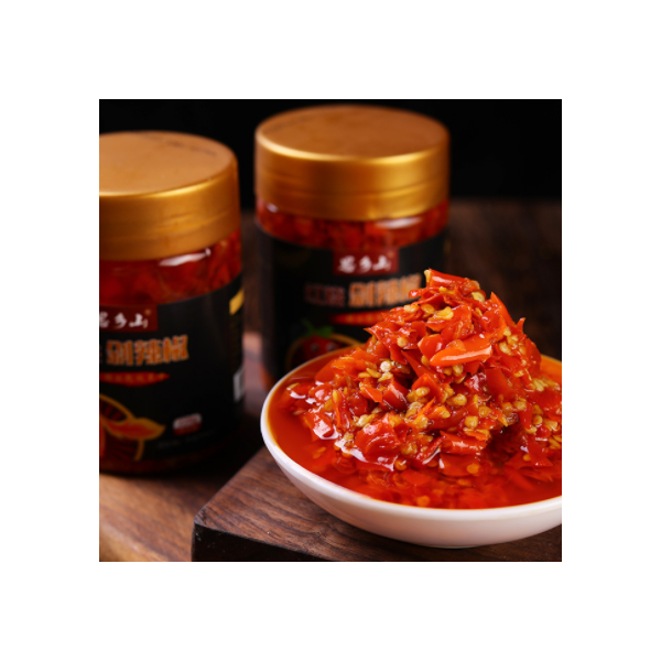 思乡山 冰镇剁辣椒下饭菜湖南特产辣椒酱拌饭拌面酱400g*1罐装图2
